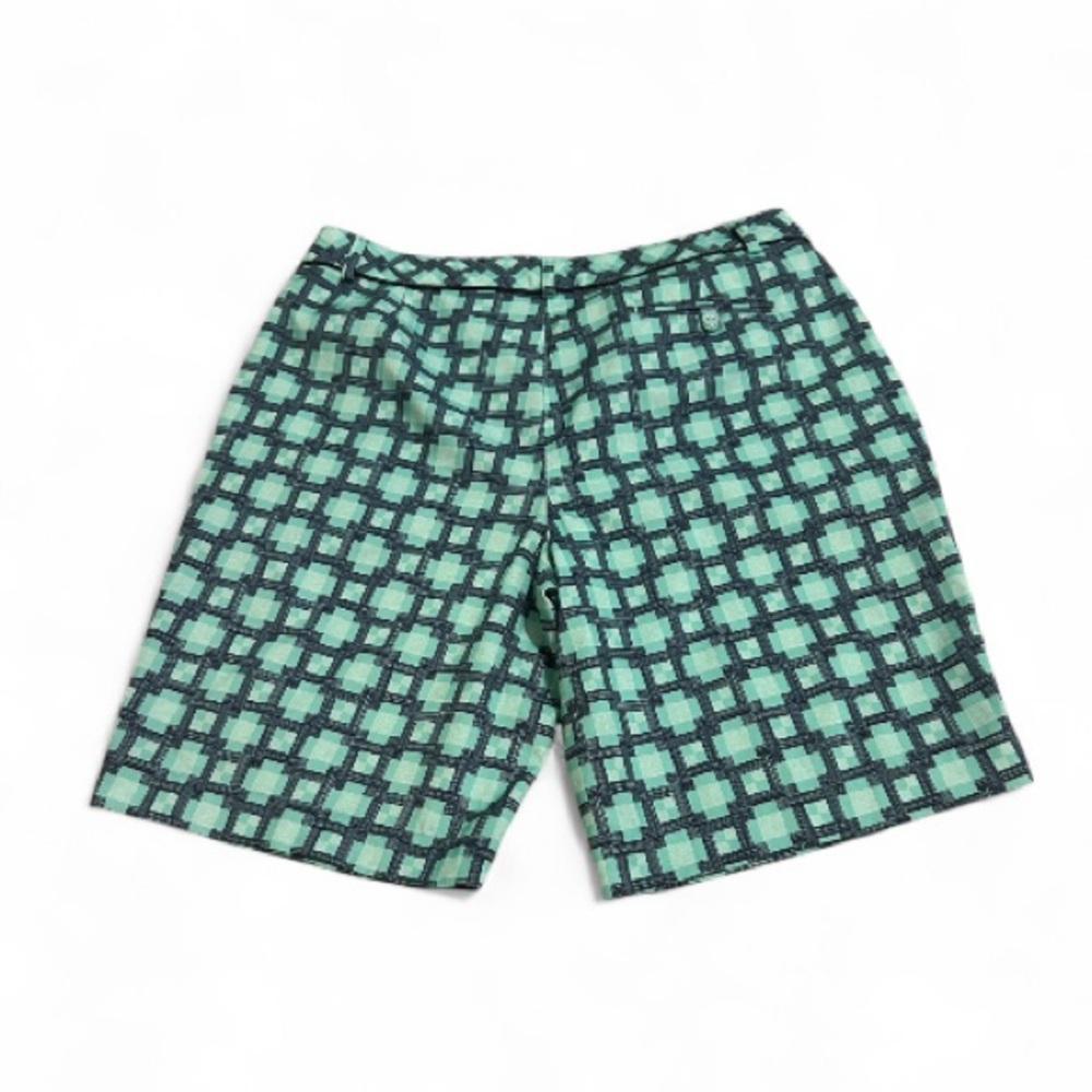 Lady Hagen Golf Shorts Geometric Print Flat Front